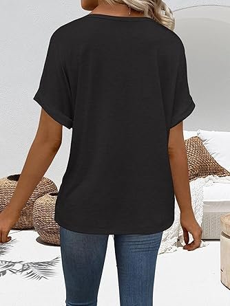 T-Shirts Short Sleeve V-Neck Tees