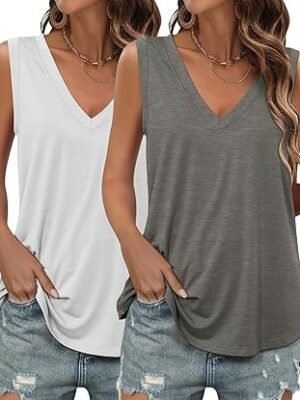 71guAogCvXL._AC_SX342_.jpg KKJ 2 Pack Womens Tank Tops