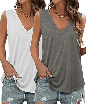 KKJ 2 Pack Womens Tank Tops