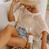 71wcvOGU9BL._AC_SY445_.jpg Dokotoo Women's Summer Crochet Sweater