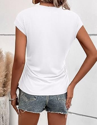 Bliwov Women's Summer Cap Sleeve Tops