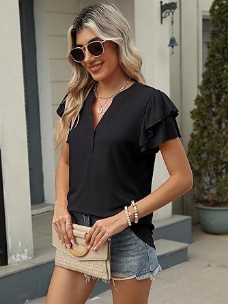 813A8A2KEjL._AC_SY445_.jpg ANRABESS Women's Ruffle Blouse