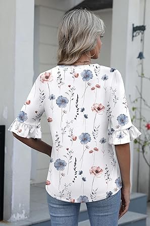 814uJzIrkL._AC_SY445_.jpg Zeagoo Women's Casual V-Neck Blouse