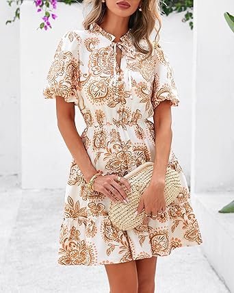 BTFBM Women Summer Floral Short Dress