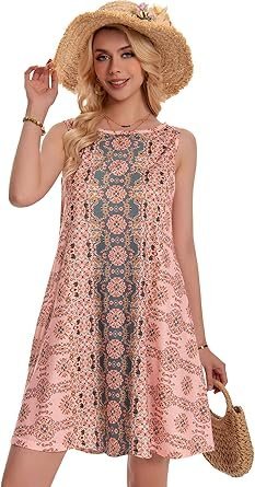 Summer Dresses for Women - Boho Sleeveless Sundresses