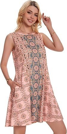 Summer Dresses for Women - Boho Sleeveless Sundresses