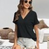 T-Shirts Short Sleeve V-Neck Tees